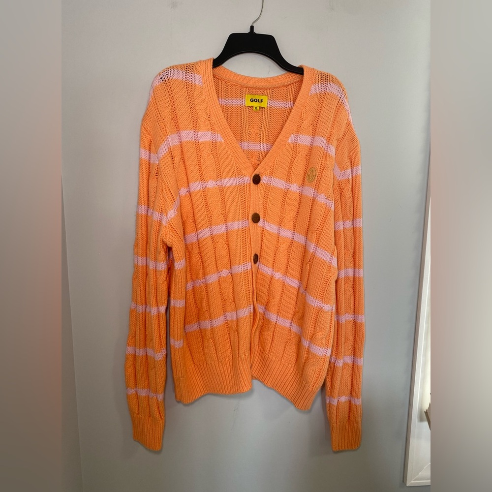 Golf Wang Grand Logo Striped Cardigan Size XL